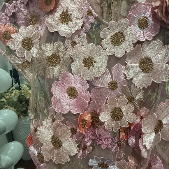 Bronx and Banco Jasmine Floral embroidery minidress - Picture 3 of 11